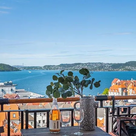 Bergensleilighet, Privat Balkong, Topp Utsikt Apartment